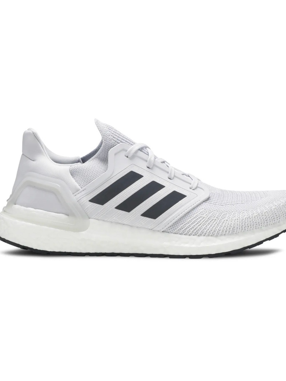 Adidas Men's White “Dash Grey” UltraBoost 20 Running Shoes - 10M